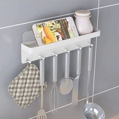 Kệ đa năng dán tường có 6 móc treo - GM186