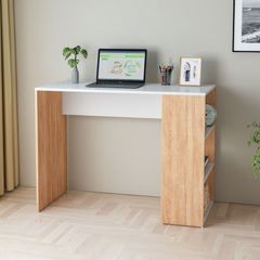 Bàn học gỗ trắng kèm kệ sách 3 tầng - GP225