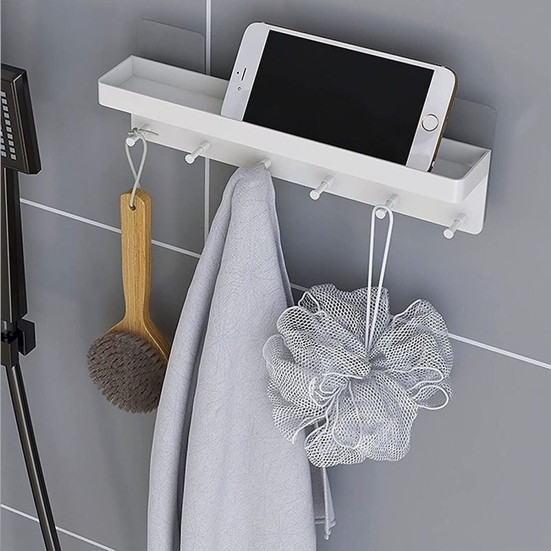 Kệ đa năng dán tường có 6 móc treo - GM186