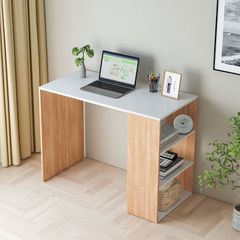 Bàn học gỗ trắng kèm kệ sách 3 tầng - GP225