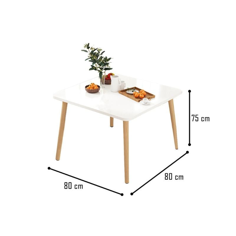 Bàn ăn bàn trà cafe vuông chất liệu gỗ tối giản - GP192