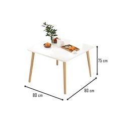 Bàn ăn bàn trà cafe vuông chất liệu gỗ tối giản - GP192