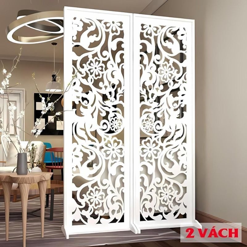 Tấm Bình phong hoa cúc full trắng - IG487