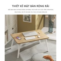 Bàn học gấp gọn chân vuông mặt trắng - GP154