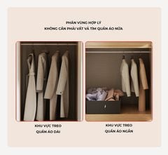 Tủ quần áo đơn vân gỗ trắng GP353
