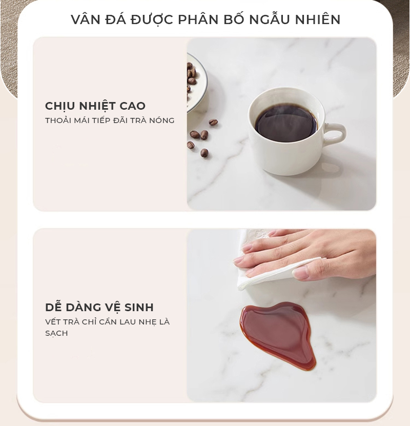 Bàn trà sofa mặt đá có ngăn tủ - GP379