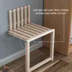 Ghế Gỗ Cao Su Xếp Gọn Treo Tường - GN69