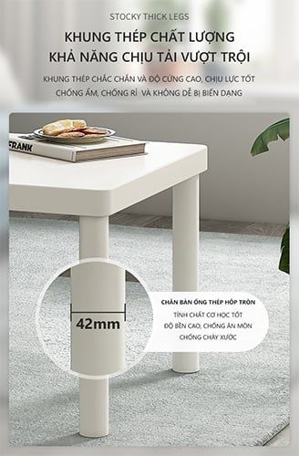 Bàn trà vuông chân tròn GM110