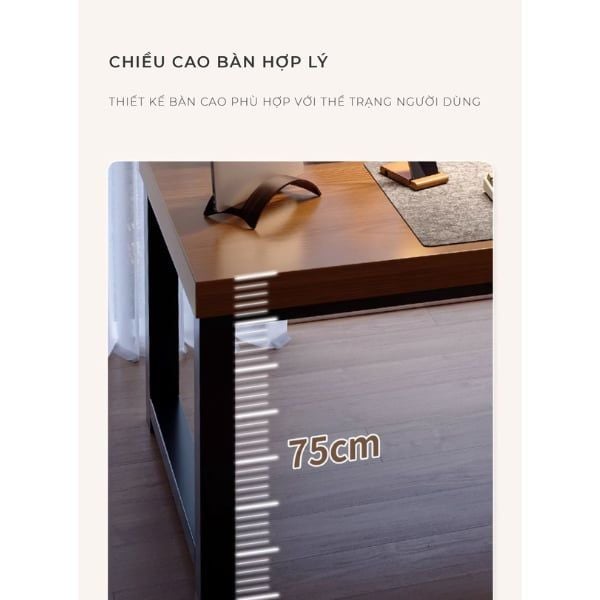 Bàn làm việc khung đen GM166