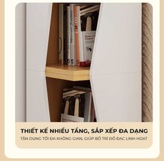 Kệ góc vân gỗ trắng tối giản - GP395