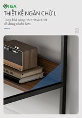 Bàn làm việc NANO có giá lửng để đồ tiện lợi vân óc chó - GM17