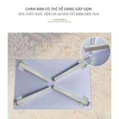 Bàn học gấp gọn chân vuông mặt trắng - GP154