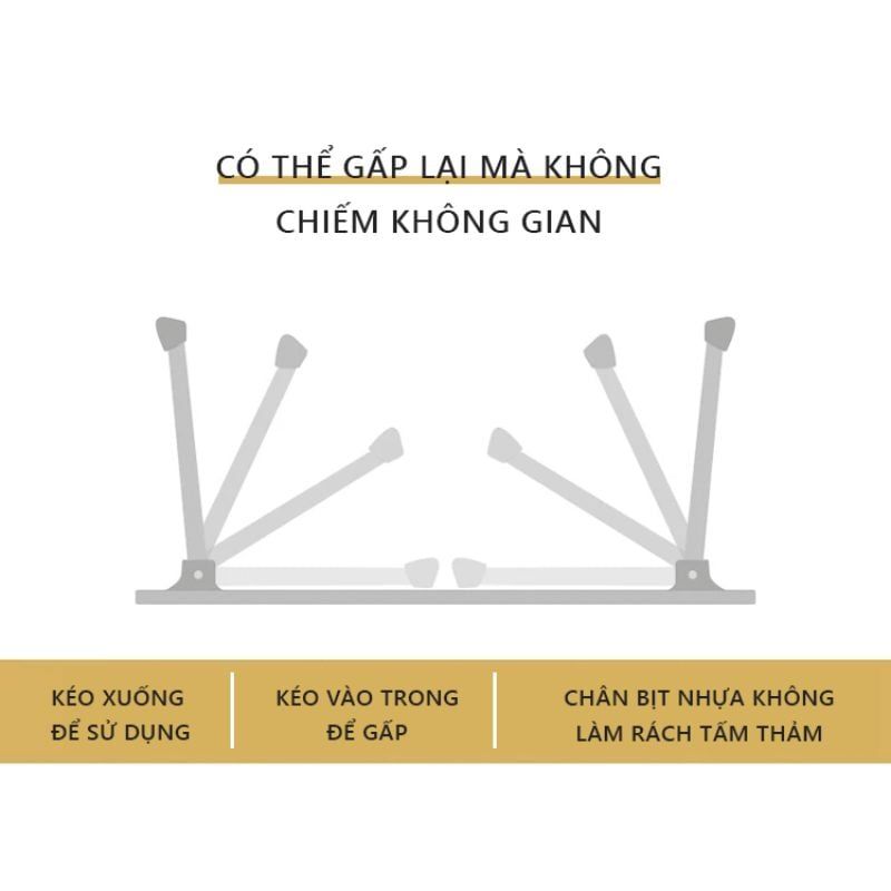 Bàn học gấp gọn chân vuông mặt trắng - GP154