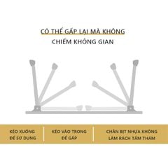 Bàn học gấp gọn chân vuông mặt trắng - GP154