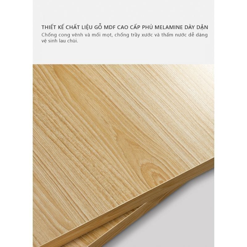 Bàn học gấp gọn chân vuông mặt trắng - GP154