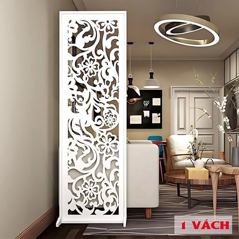 Tấm Bình phong hoa cúc full trắng - IG487
