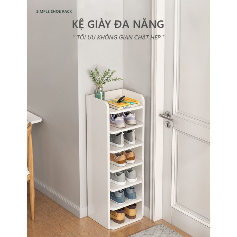 Kệ giày trắng đa tầng phong cách tối giản - GP247