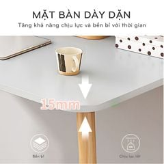 Bàn làm việc chân gỗ có giá để sách 2 tầng - GP197