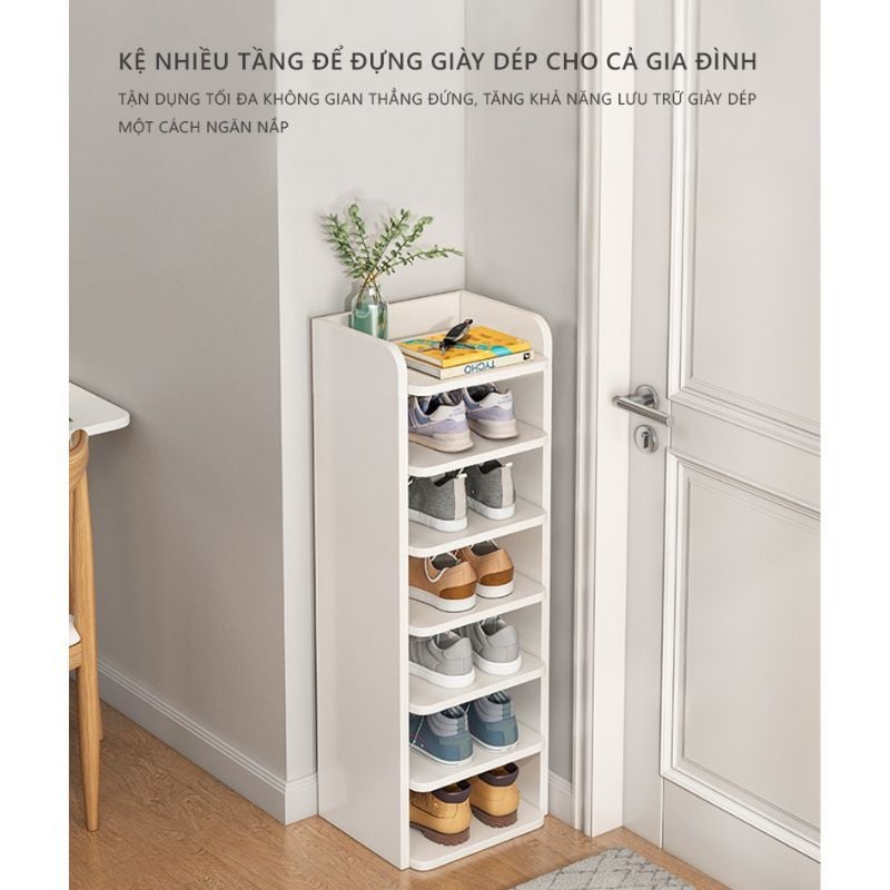 Kệ giày trắng đa tầng phong cách tối giản - GP247