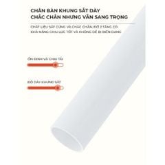 Bàn trà chữ nhật cafe 2 tầng full trắng - GM137