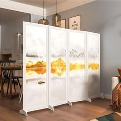 Bình phong in hoạ tiết trắng hiện đại - BP.IN.08