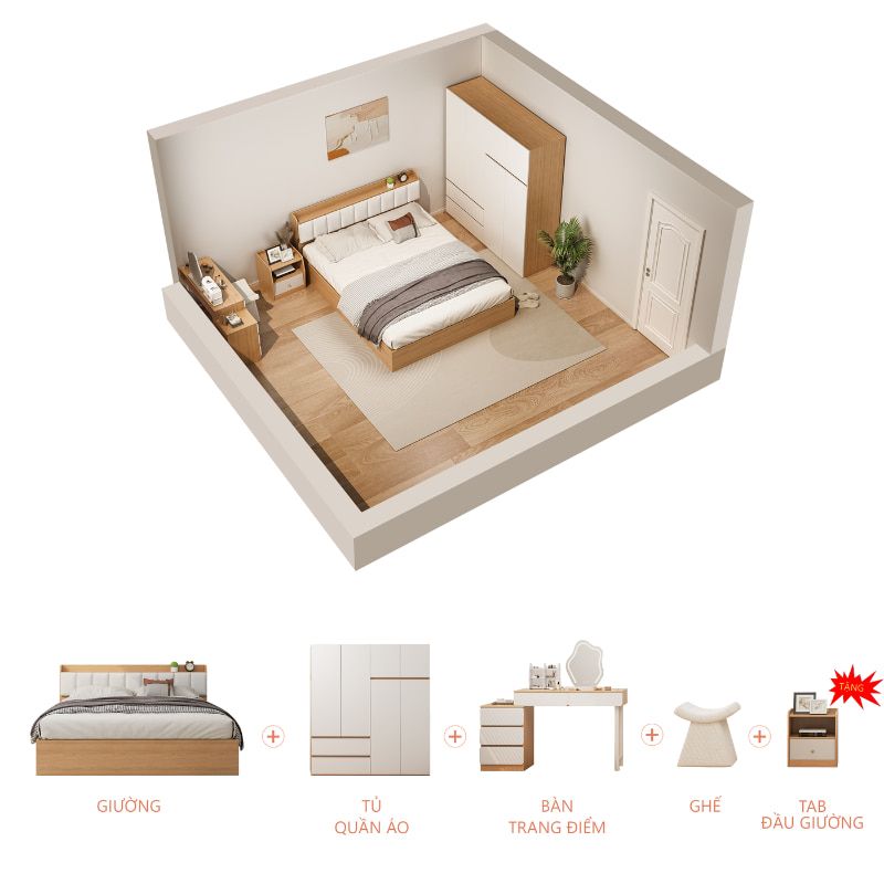 Combo phòng ngủ CONCEPT.02 - Hết hàng