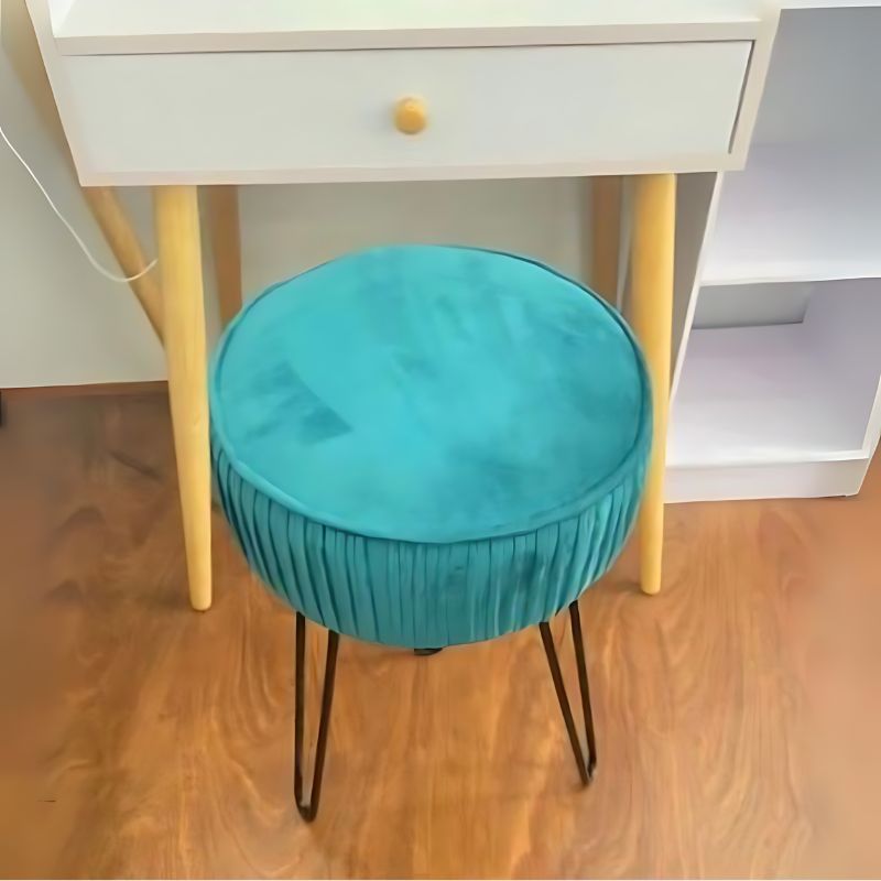 Ghế đôn bàn trang điểm đệm nhung chân sắt - GC12