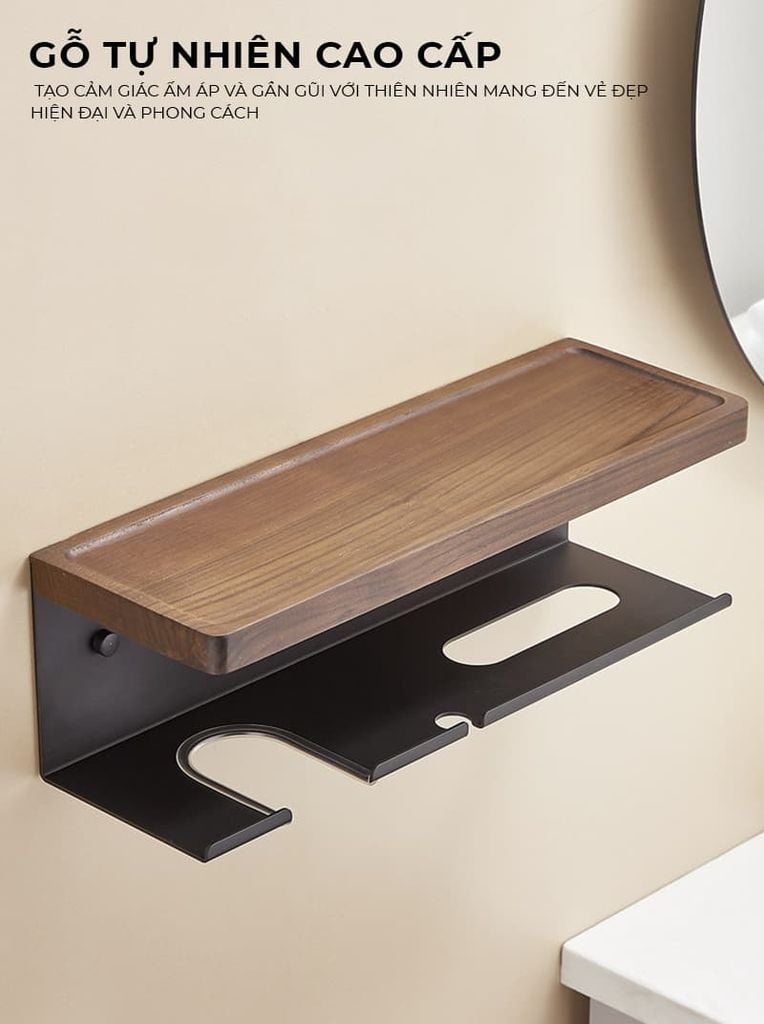 Kệ máy sấy tóc dán tường nhỏ gọn và chắc chắn - GM197