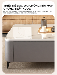 Bàn trà sofa mặt đá có ngăn tủ - GP379
