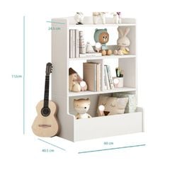 Tủ sách cho bé 3 tầng CHIL có ngăn đựng đồ chơi - GP158