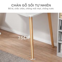 Bàn làm việc chân gỗ có giá để sách 2 tầng - GP197