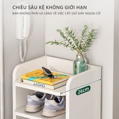 Kệ giày trắng đa tầng phong cách tối giản - GP247