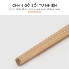 Bàn làm việc chân gỗ có giá để sách 2 tầng - GP197
