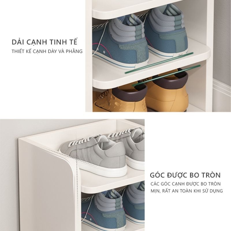 Kệ giày trắng đa tầng phong cách tối giản - GP247