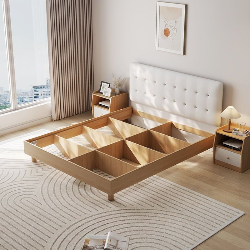 Giường bay vân gỗ trắng cao cấp - GP347