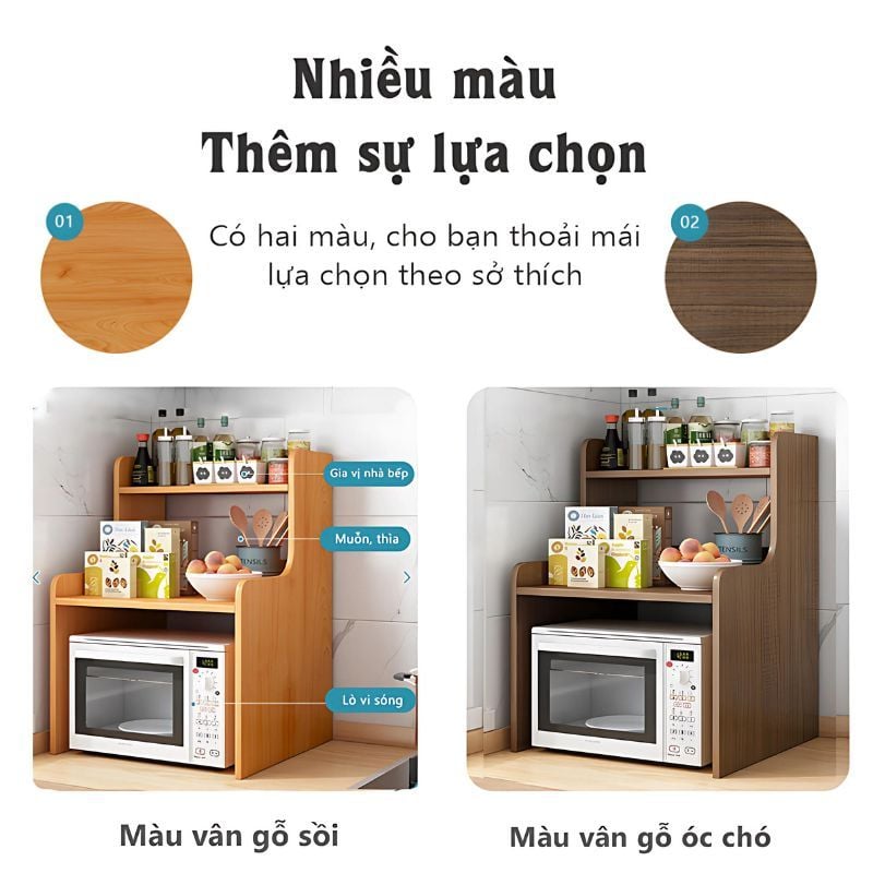 Kệ lò vi sóng 2 tầng nhỏ gọn thiết kế tối giản - GP186