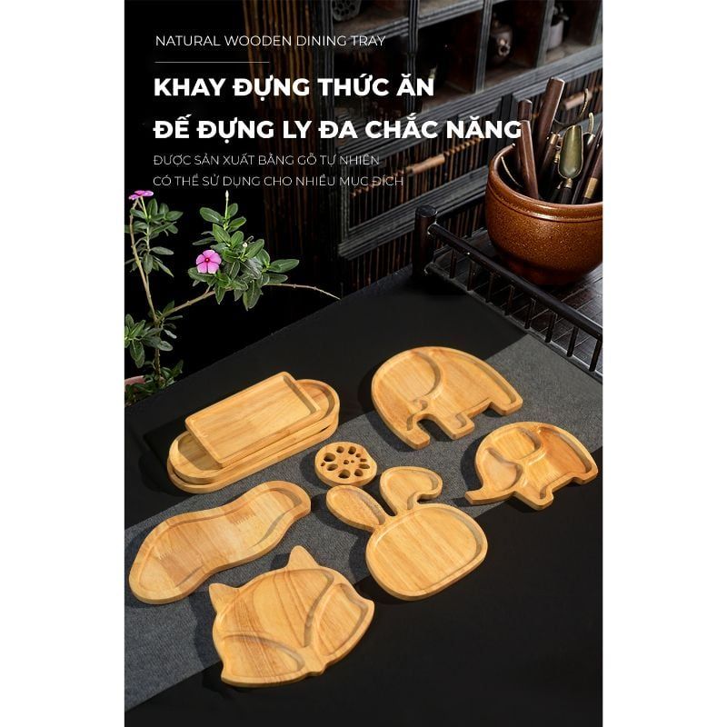 Khay gỗ dài hình chữ nhật - PG09
