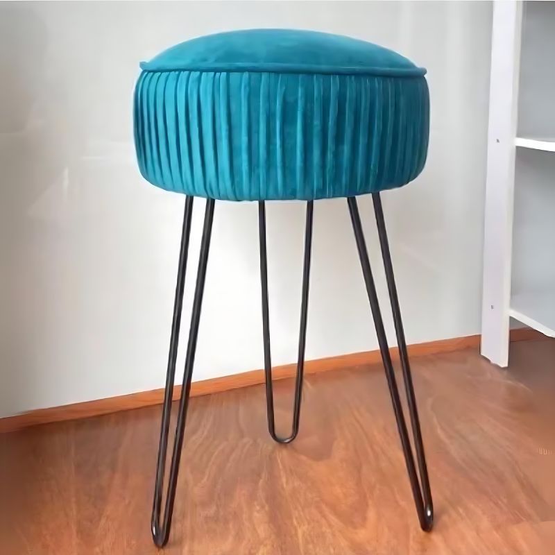 Ghế đôn bàn trang điểm đệm nhung chân sắt - GC12