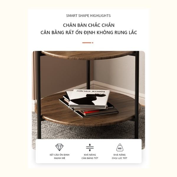 Bàn Trà Tròn 2 Tầng GM86
