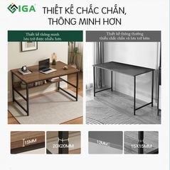 Bàn làm việc NANO có giá lửng để đồ tiện lợi vân óc chó - GM17