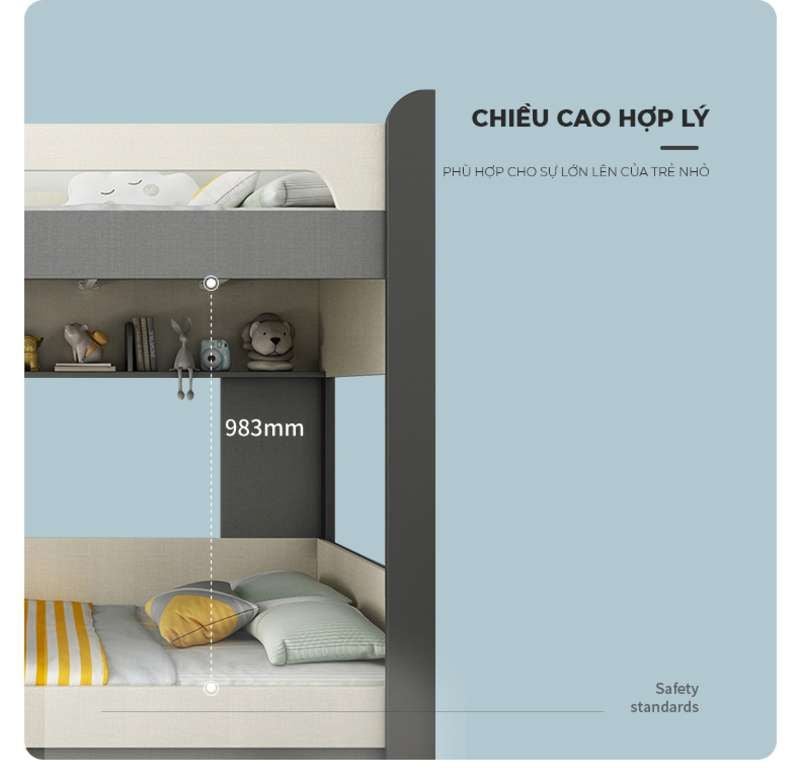Giường tầng trẻ em, thông minh, hiện đại - GP359