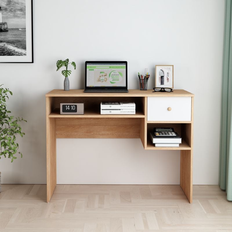Bàn làm việc gỗ có ngăn kéo chia ngăn hiện đại - GP230