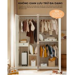 Tủ quần áo trẻ em 4 cánh mở - GP374