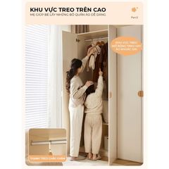Tủ quần áo trẻ em 4 cánh mở - GP374