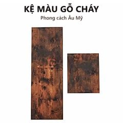 Kệ sách đứng 5 tầng chữ S màu gỗ cháy - GP191