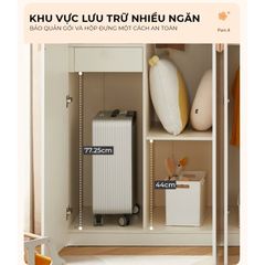 Tủ quần áo trẻ em 4 cánh mở - GP374