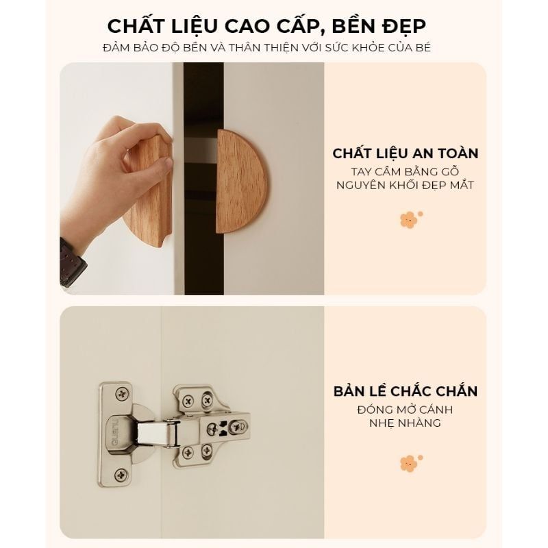 Tủ quần áo trẻ em 4 cánh mở - GP374