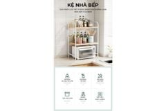 Kệ đa năng nhiều tầng (khung trắng + vân gỗ ) - GM141