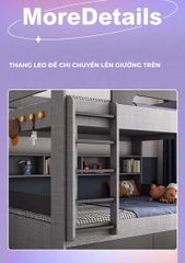 Giường tầng trẻ em, đa năng, với ngăn kéo và tủ đựng đồ tiện dụng - GP362