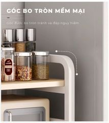 Kệ nhà bếp 5 tầng trắng vân gỗ - GM174